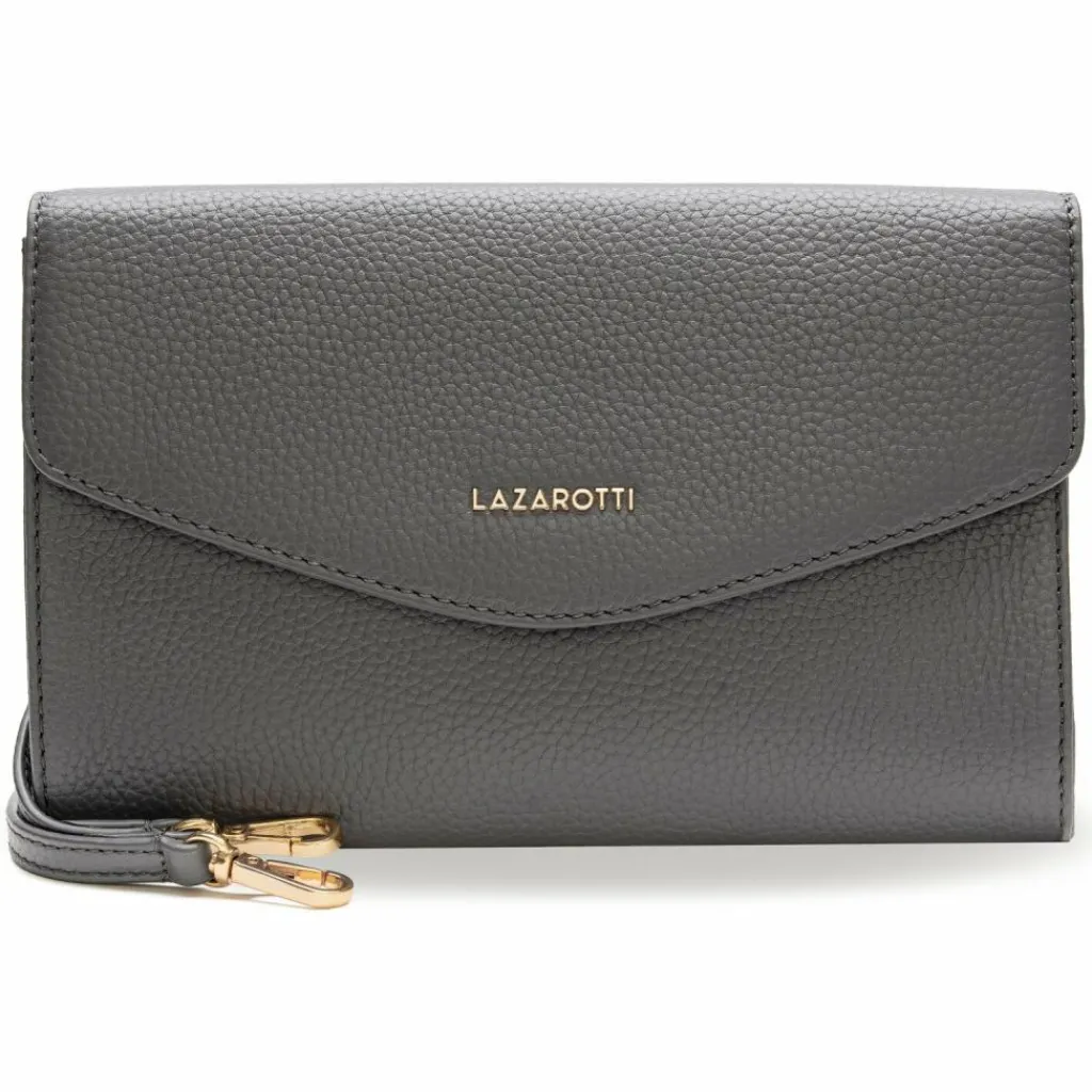 Clearance Lazarotti Bologna Leather Clutch Tasche Leder 23 cm grey