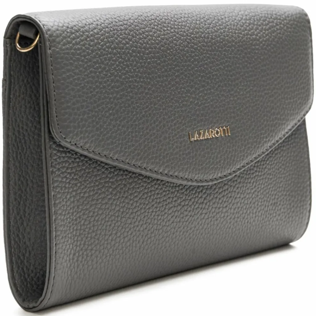 Clearance Lazarotti Bologna Leather Clutch Tasche Leder 23 cm grey
