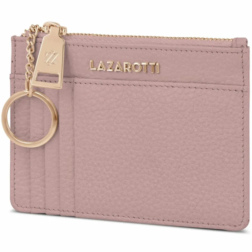 Outlet Lazarotti Bologna Leather Schlüsseletui Leder 11,5 cm mit Air Tag Fach rose