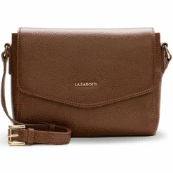 Online Lazarotti Bologna Leather Umhängetasche Leder 22 cm brown