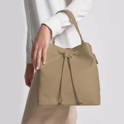 Online Lazarotti Bologna Leather Beuteltasche Leder 25 cm sand