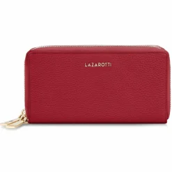 Online Lazarotti Bologna Leather Geldbörse RFID Schutz Leder 20 cm red