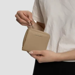 Lazarotti Damengeldbörsen Querformat<Bologna Leather Geldbörse Leder 10 cm sand