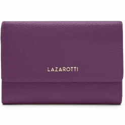 Lazarotti Damengeldbörsen Querformat<Bologna Leather Geldbörse Leder 14 cm purple