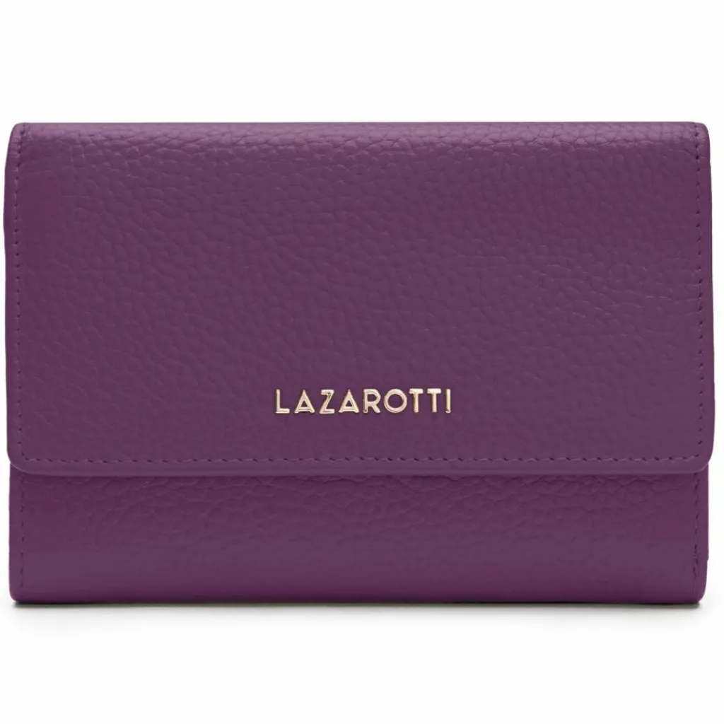 Lazarotti Damengeldbörsen Querformat<Bologna Leather Geldbörse Leder 14 cm purple