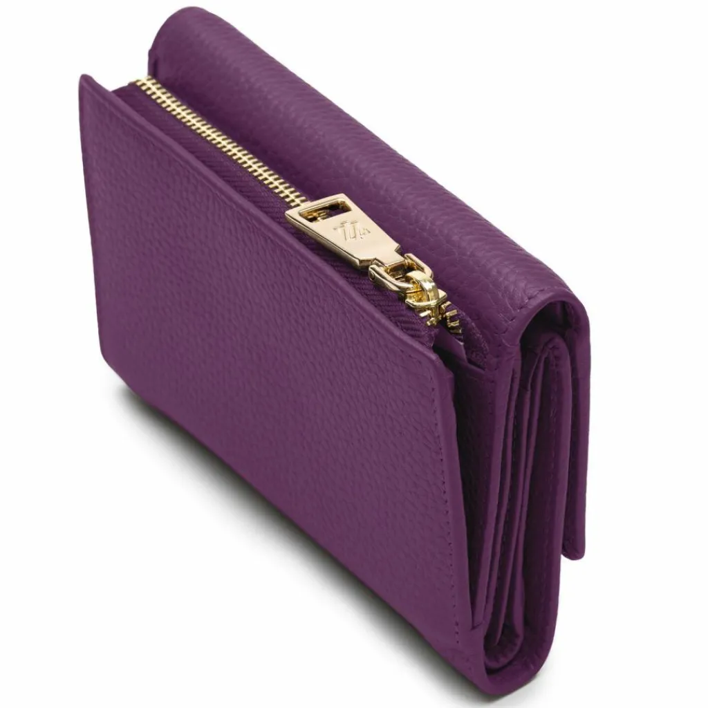 Lazarotti Damengeldbörsen Querformat<Bologna Leather Geldbörse Leder 14 cm purple