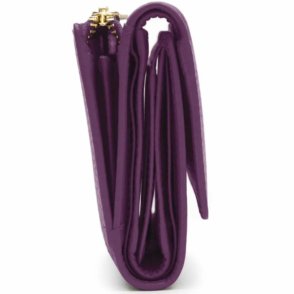 Lazarotti Damengeldbörsen Querformat<Bologna Leather Geldbörse Leder 14 cm purple