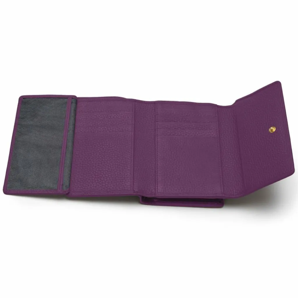 Lazarotti Damengeldbörsen Querformat<Bologna Leather Geldbörse Leder 14 cm purple