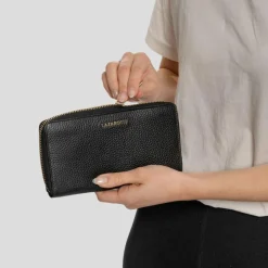 Hot Lazarotti Bologna Leather Geldbörse Leder 19 cm black