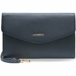 Online Lazarotti Bologna Leather Clutch Tasche Leder 23 cm navy