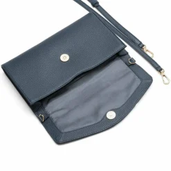 Online Lazarotti Bologna Leather Clutch Tasche Leder 23 cm navy