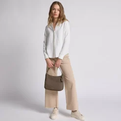 Lazarotti Schultertaschen<Bologna Leather Schultertasche Leder 27 cm taupe