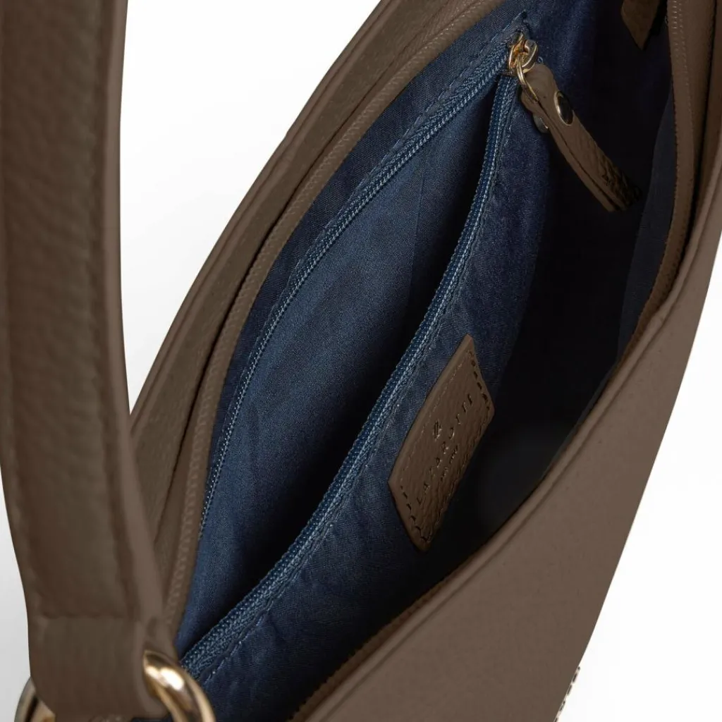 Lazarotti Schultertaschen<Bologna Leather Schultertasche Leder 27 cm taupe