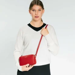 Hot Lazarotti Bologna Leather Umhängetasche Leder 18 cm red