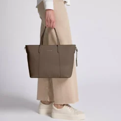 Online Lazarotti Bologna Leather Shopper Tasche Leder 31 cm taupe