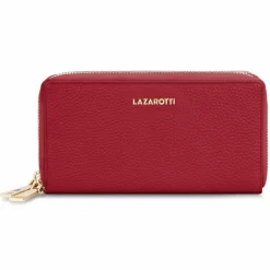 Lazarotti Damengeldbörsen Querformat<Bologna Leather Geldbörse RFID Schutz Leder 20 cm red 1