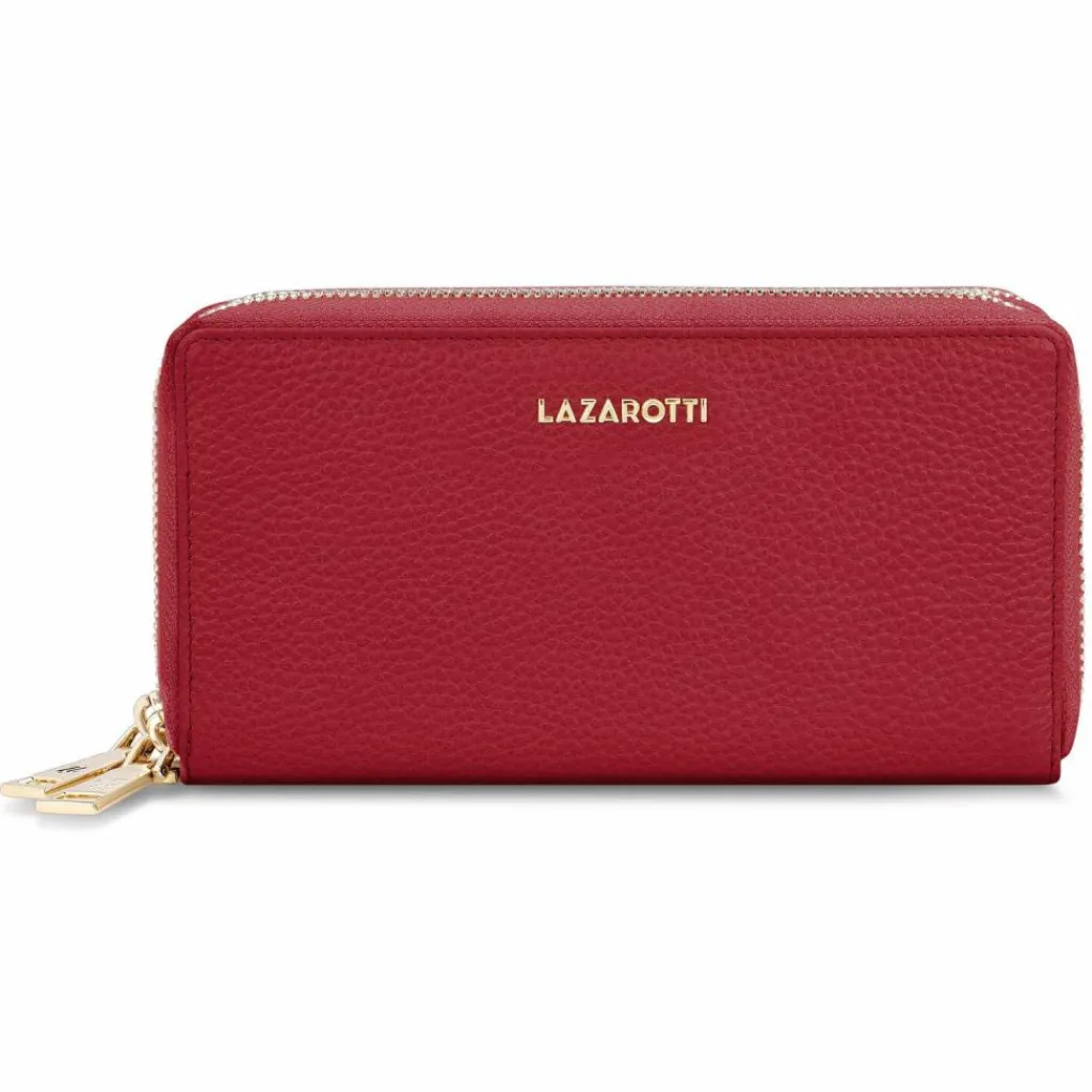 Lazarotti Damengeldbörsen Querformat<Bologna Leather Geldbörse RFID Schutz Leder 20 cm red 1