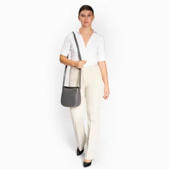 Online Lazarotti Bologna Leather Umhängetasche Leder 25 cm grey