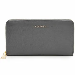 New Lazarotti Bologna Leather Geldbörse Leder 19 cm grey