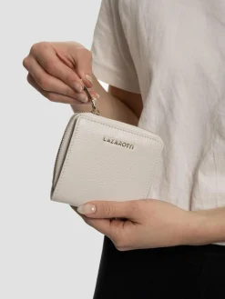 Clearance Lazarotti Bologna Leather Geldbörse Leder 10 cm cream