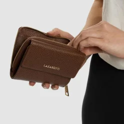 Hot Lazarotti Bologna Leather Geldbörse Leder 12 cm brown