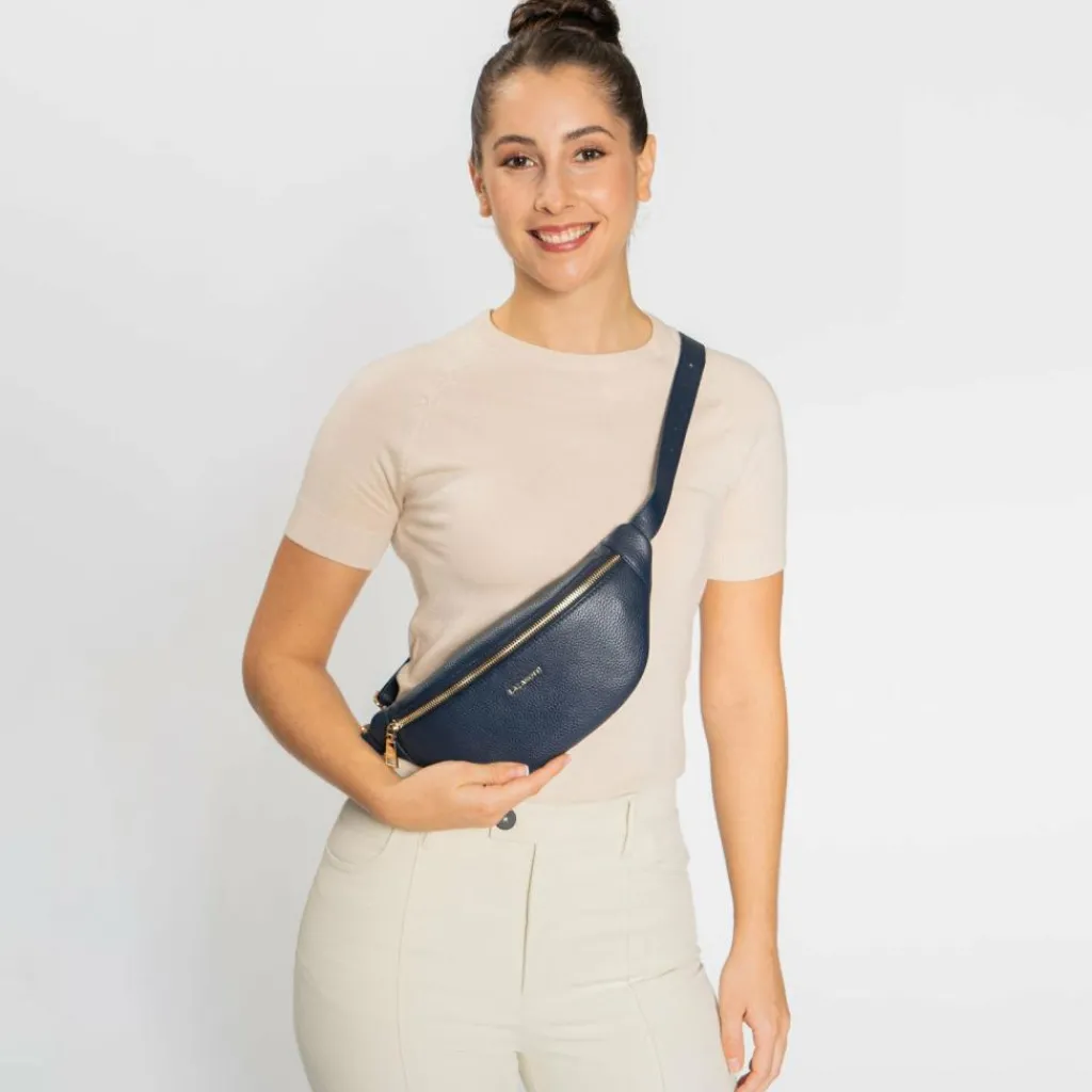 Lazarotti Gürteltaschen<Bologna Leather Gürteltasche Leder 31 cm navy