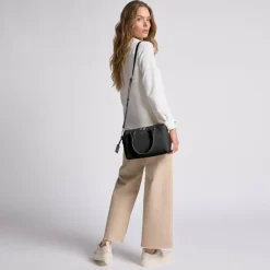 Outlet Lazarotti Bologna Leather Handtasche Leder 26 cm black