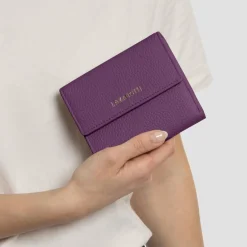 Hot Lazarotti Bologna Leather Geldbörse Leder 12 cm purple