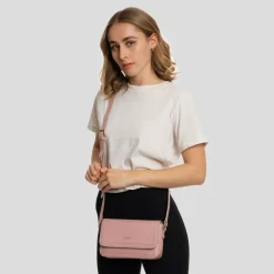 Discount Lazarotti Bologna Leather Umhängetasche Leder 21 cm rose