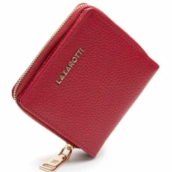 Lazarotti Damengeldbörsen Querformat<Bologna Leather Geldbörse Leder 10 cm red