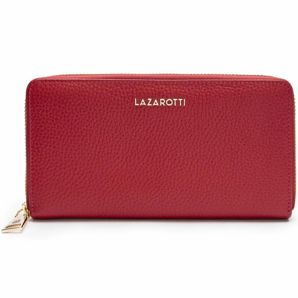 Lazarotti Damengeldbörsen Querformat<Bologna Leather Geldbörse Leder 19 cm red