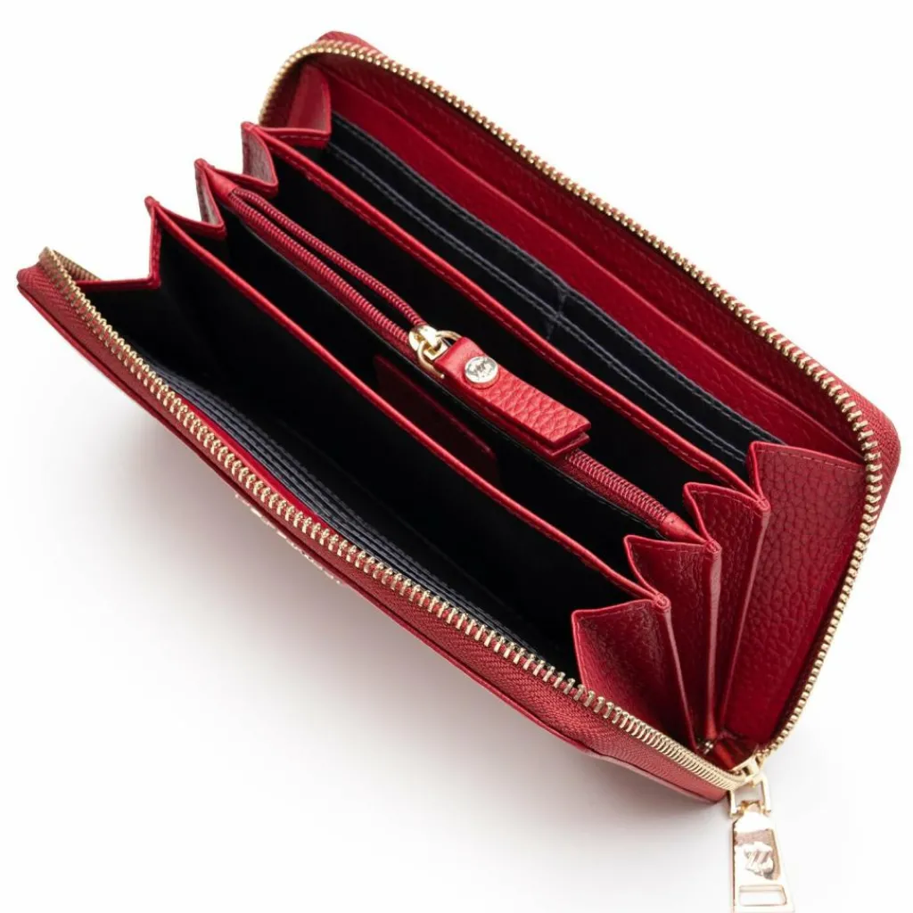 Lazarotti Damengeldbörsen Querformat<Bologna Leather Geldbörse Leder 19 cm red