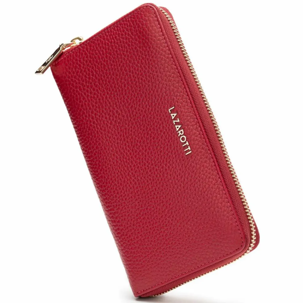 Lazarotti Damengeldbörsen Querformat<Bologna Leather Geldbörse Leder 19 cm red