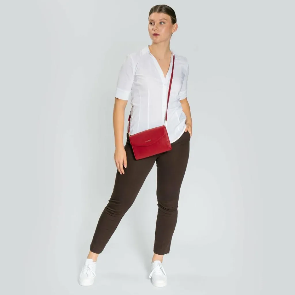 Lazarotti Umhängetaschen|Abendtaschen & Clutches<Bologna Leather Clutch Tasche Leder 23 cm red