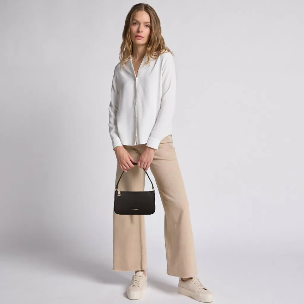 Discount Lazarotti Bologna Leather Schultertasche Leder 22 cm burgundy