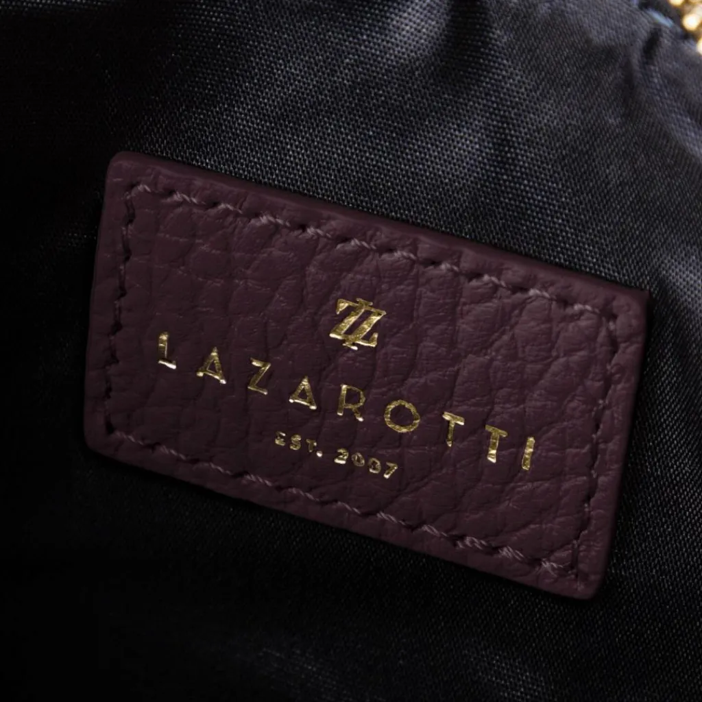 Discount Lazarotti Bologna Leather Schultertasche Leder 22 cm burgundy