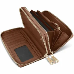 Lazarotti Damengeldbörsen Querformat<Bologna Leather Geldbörse RFID Schutz Leder 20 cm brown