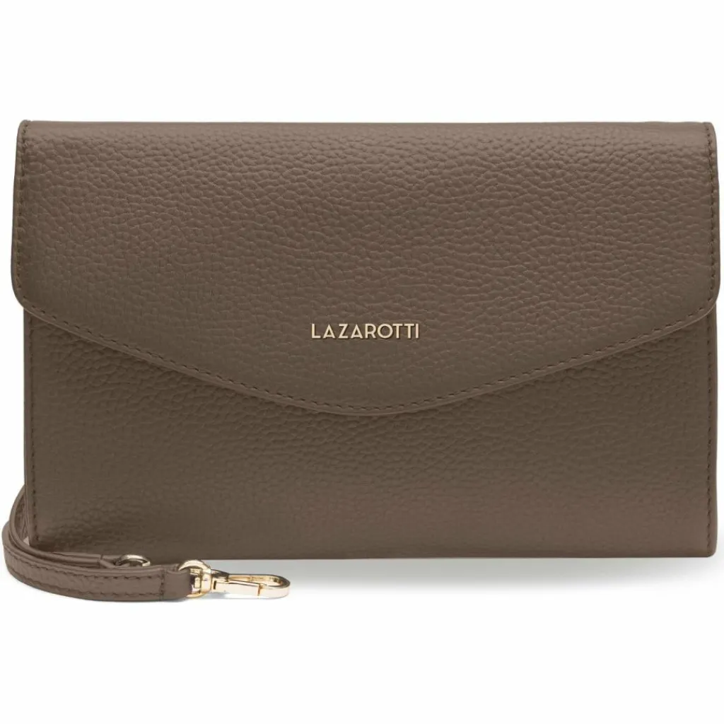 Clearance Lazarotti Bologna Leather Clutch Tasche Leder 23 cm taupe