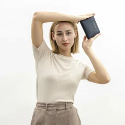 Lazarotti Damengeldbörsen Querformat<Milano Leather Geldbörse Leder 13,5 cm blue