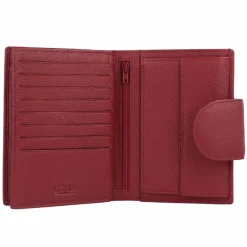 L.Credi Damengeldbörsen Hochformat<Alfredo Geldbörse Leder 10,5 cm rot