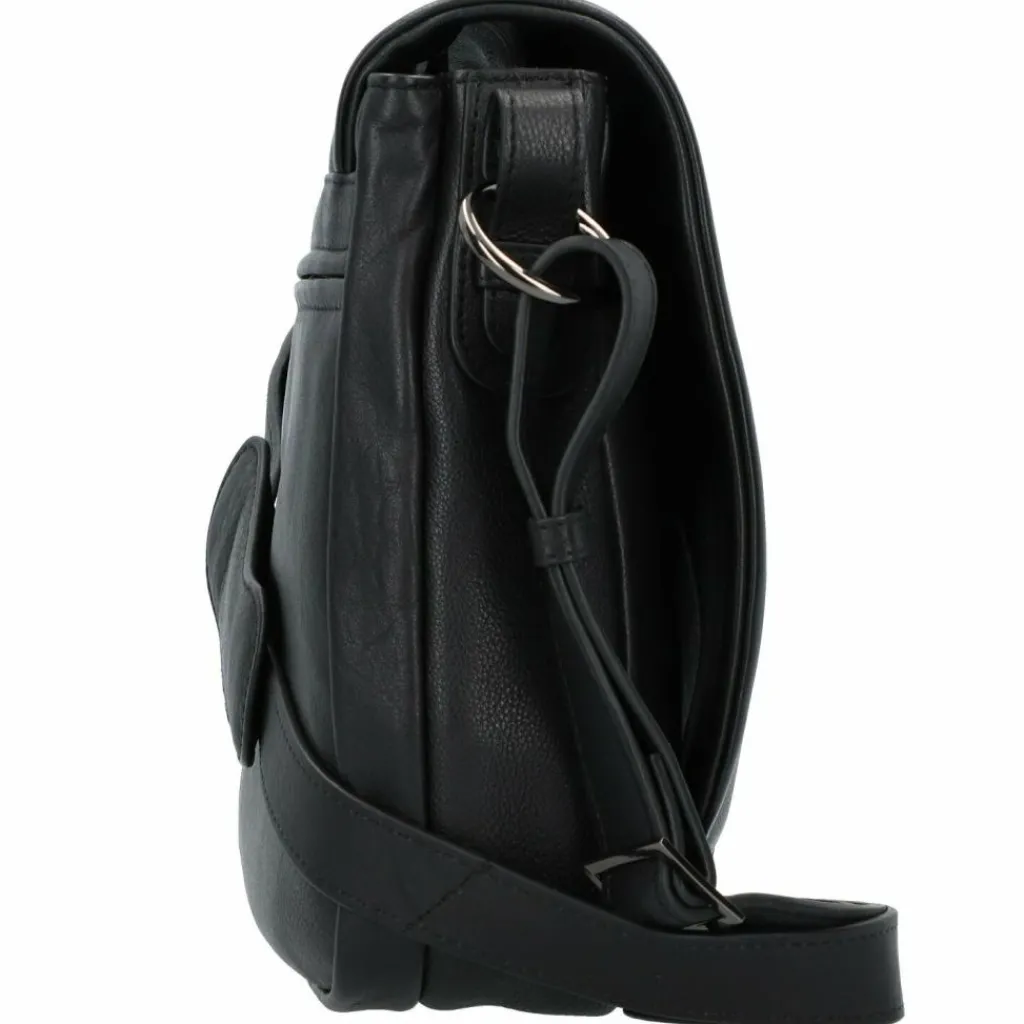 L.Credi Umhängetaschen<Eva Umhängetasche Leder 31 cm schwarz