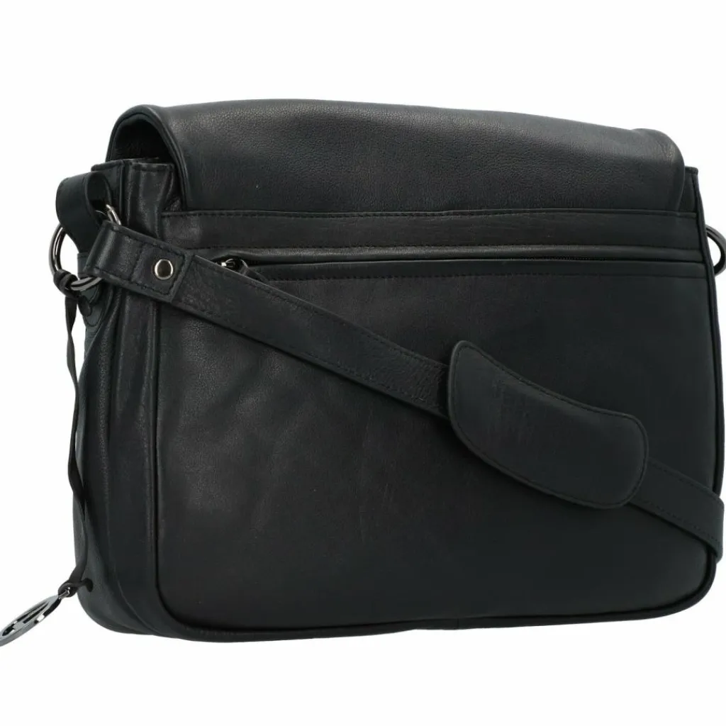 L.Credi Umhängetaschen<Eva Umhängetasche Leder 31 cm schwarz