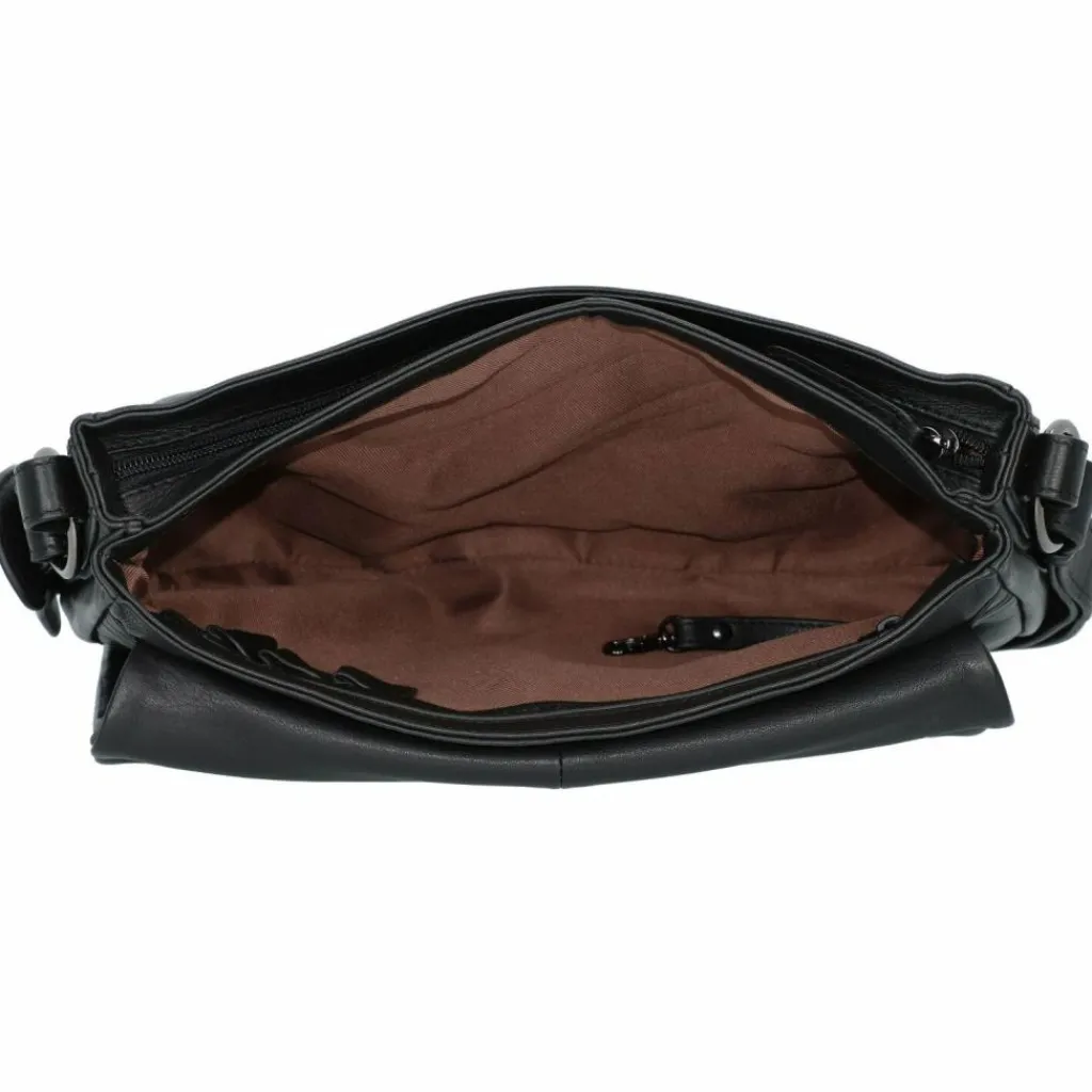 L.Credi Umhängetaschen<Eva Umhängetasche Leder 31 cm schwarz