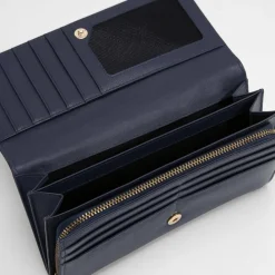 L.Credi Damengeldbörsen Querformat<Evelyn Geldbörse Leder 20 cm marine