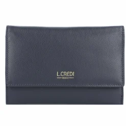 Outlet L.Credi Evelyn Geldbörse RFID Leder 14,5 cm marine