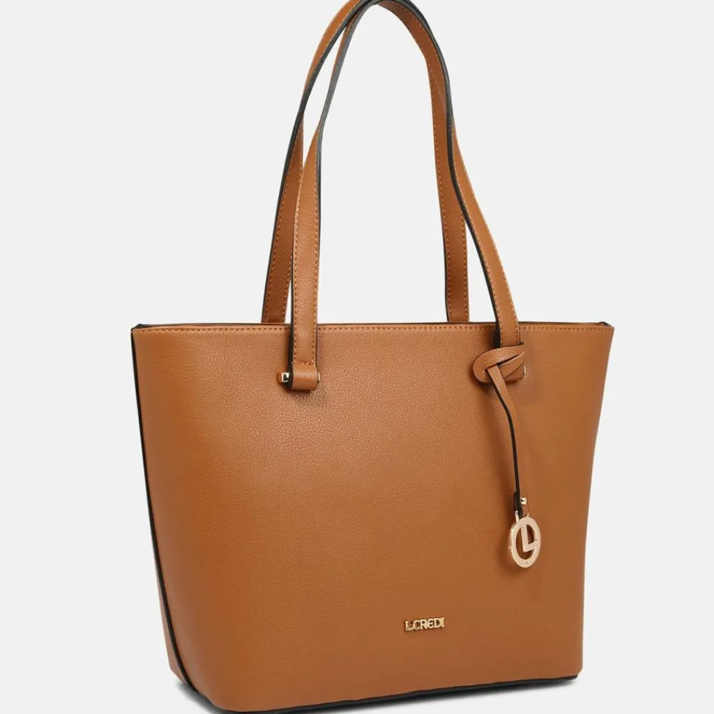 L.Credi Shopper|Schultertaschen<Filippa Shopper Tasche 35 cm cognac