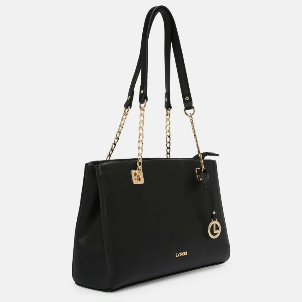 Hot L.Credi Karin Schultertasche 31 cm schwarz