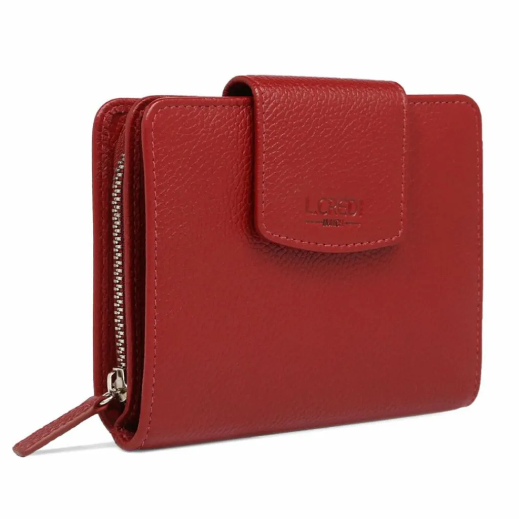 L.Credi Damengeldbörsen Querformat<Maranello Geldbörse Leder 12,5 cm rot