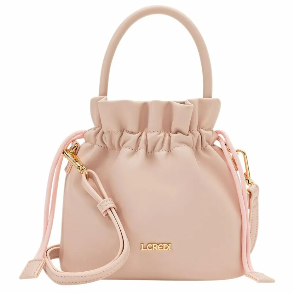L.Credi Schultertaschen|Henkeltaschen<Nahla Beuteltasche 18 cm puder