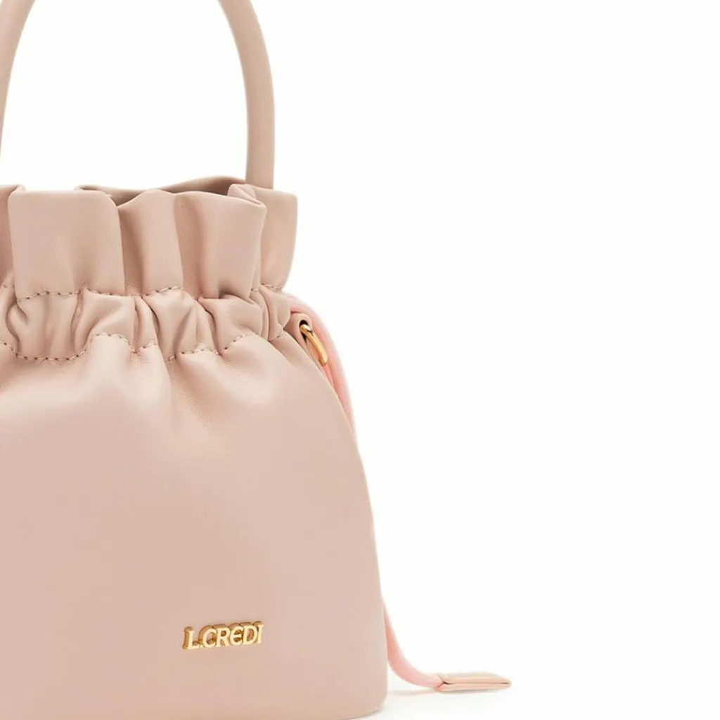 L.Credi Schultertaschen|Henkeltaschen<Nahla Beuteltasche 18 cm puder